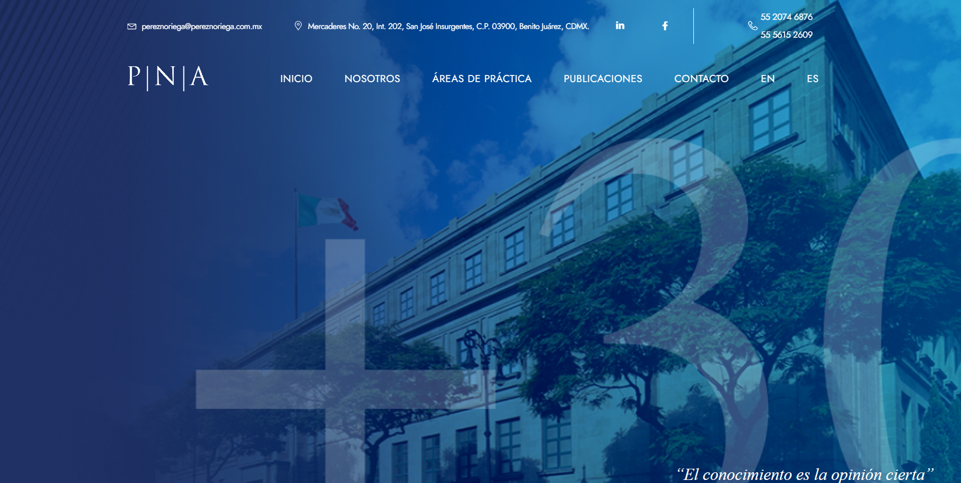 Landing Pérez Noriega Abogados